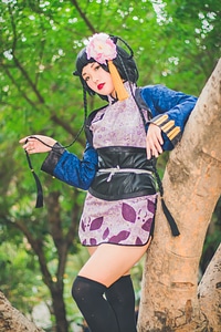 Cute Asian cosplayers dress up as Japanese Manga characters