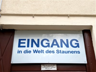 EINGANG in die Welt des Staunens