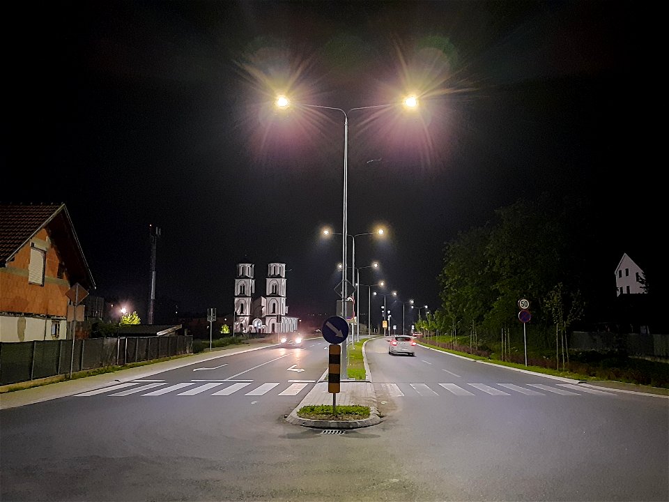 Istočni tranzit (unnamed boulevard) in Obilićevo, Banja Luka, BiH at night (5)