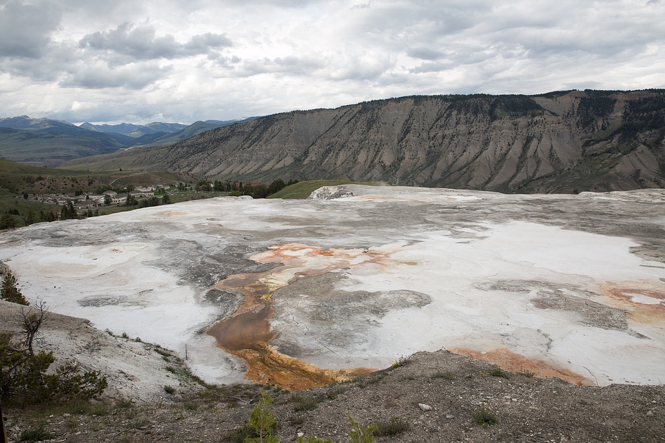 Colorful geyser in Yellowstone National Park