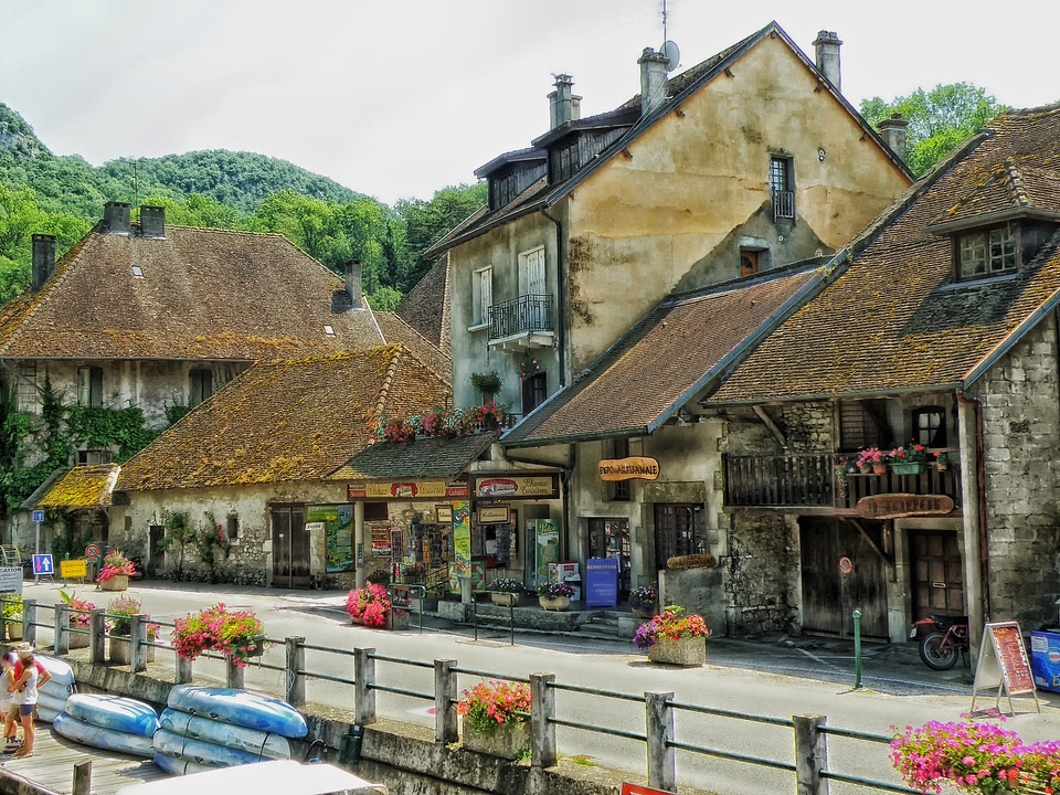 Chanaz France Village Buildings Stores Shops
