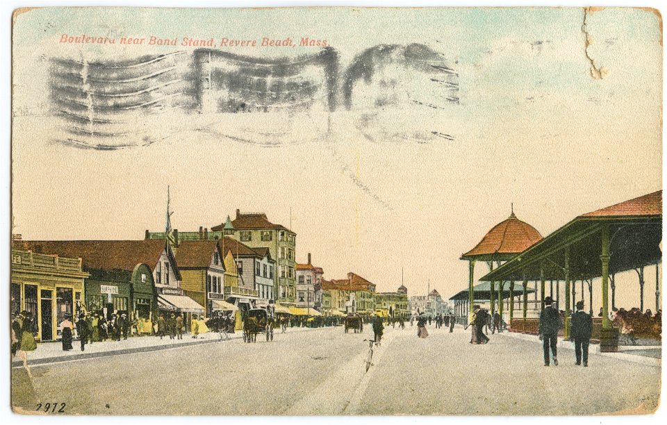 Boulevard near Band Stand, Revere Beach, Massachusetts - 1909