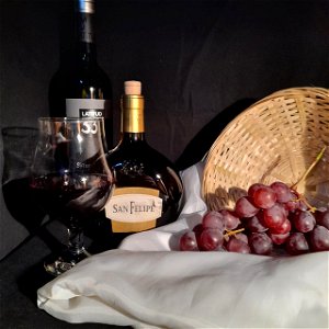 Bodegón con uvas