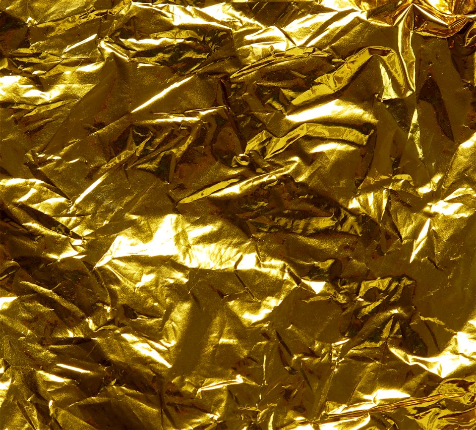 crumpled gold foil