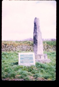 Tristan gravestone near Castle Dor Cornwall photo