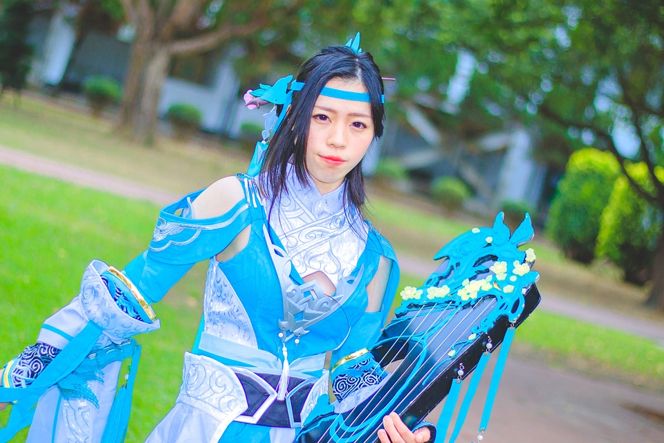 Japan anime cosplay girl portrait