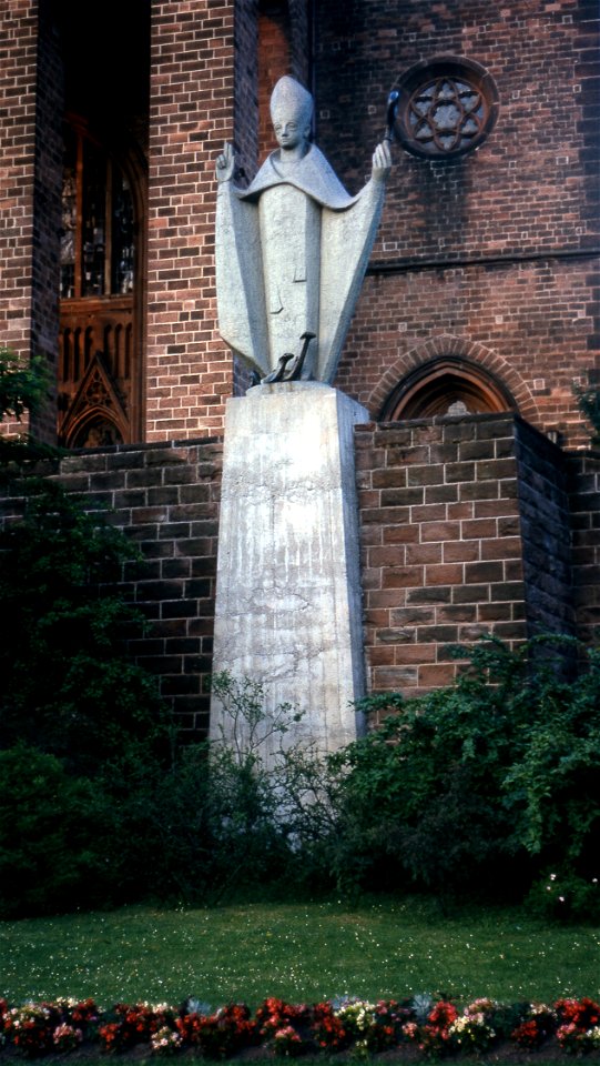 germany - St. Pirmin at the Pirminuskirche in Pirmasens summer 1964 hi-res photo
