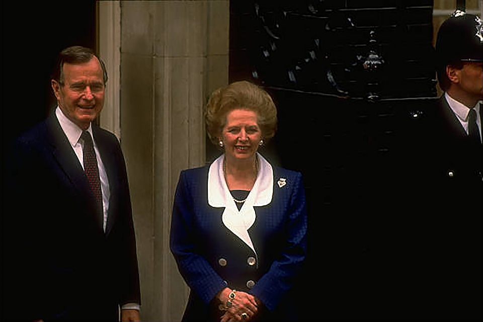 George Bush and Margaret Thatcher