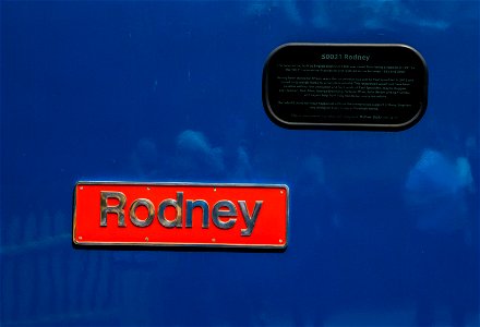 50021 Rodney nameplate on its first trip after restore at the Swanage Diesel Gala 2023.