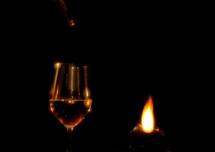 wine & candle photo
