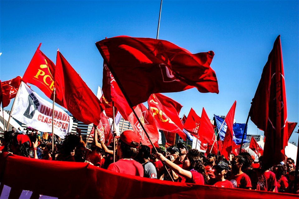 Manifestação contra a Reforma da Previdência em Brasília - Foto de Nino Guimarães