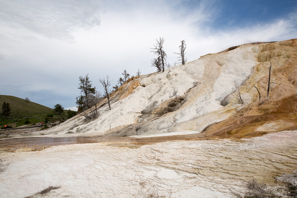 Colorful geyser in Yellowstone National Park