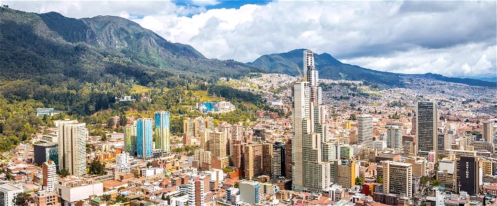 Bogota Skyline with Andes