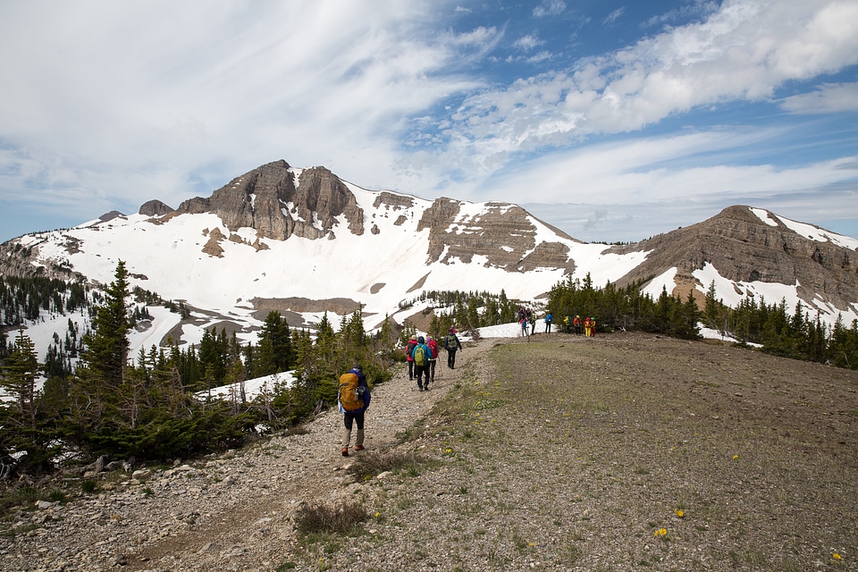 Granite Canyon with snow in Grand Teton National Park photo