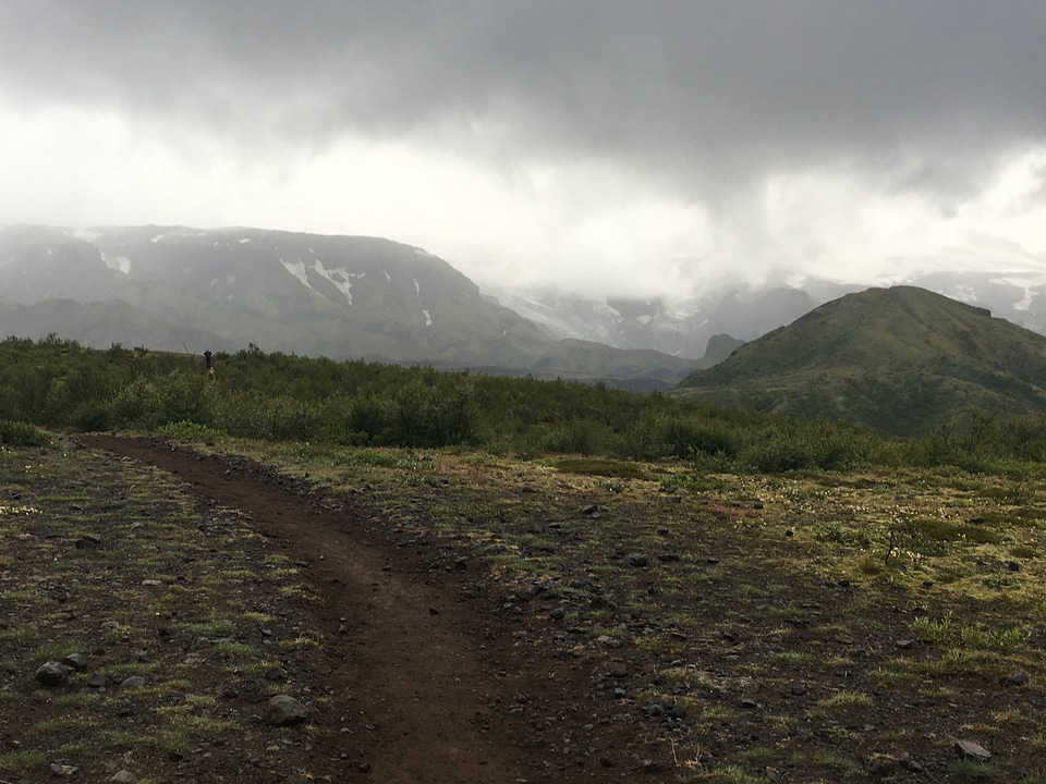 Mountain trail in Skaftafell National Park of Iceland