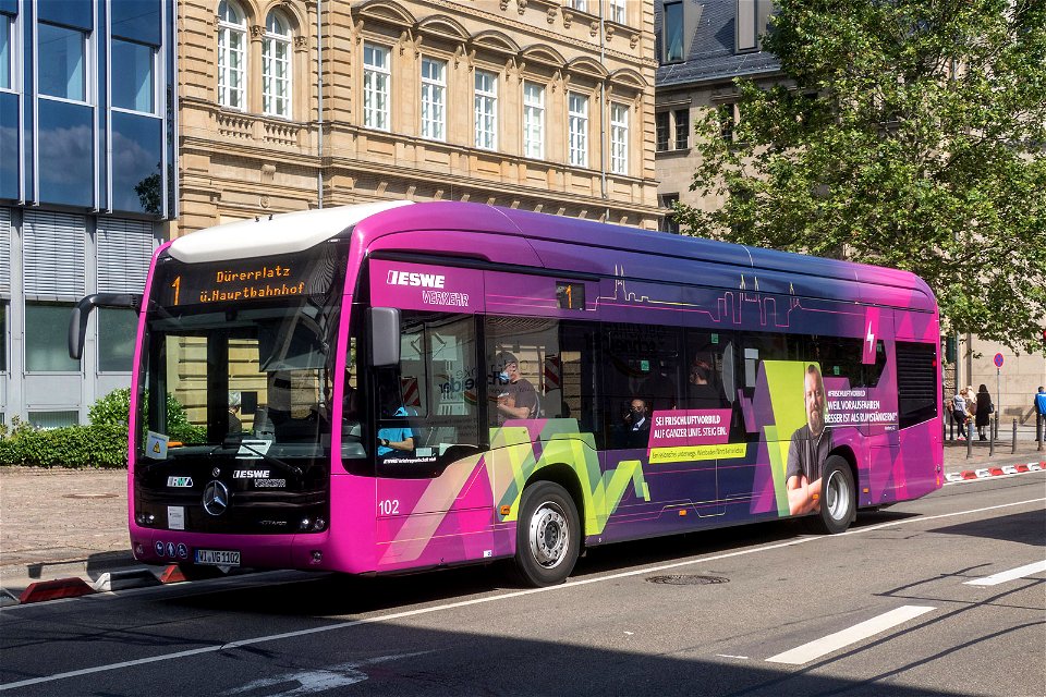 ESWE, Wiesbaden - Wagen 102 - WI-VG 1102 - Mercedes-Benz O 530 eCitaro (VIN WEB62863013138609/2019) - Frischluftvorbild - Wiesbaden, 02.07.2021