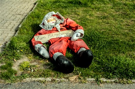 Santa is out of breath photo