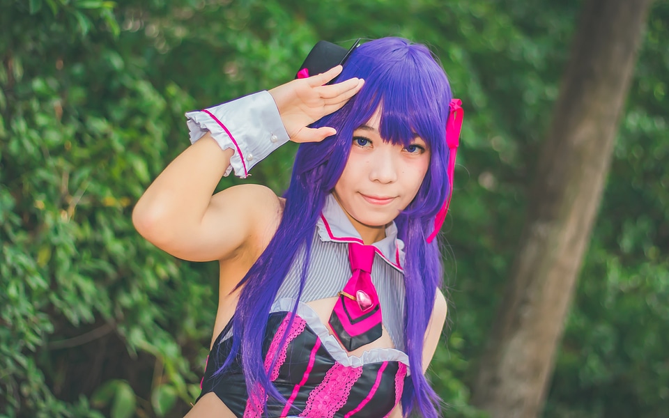outdoor cosplay girl japanese style