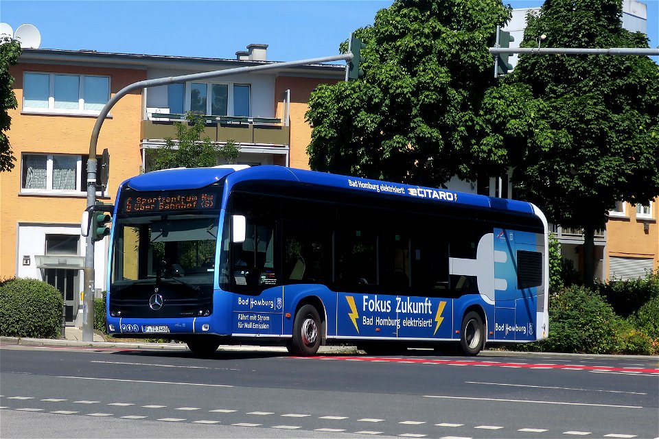 Alpina - Transdev Rhein-Main, Frankfurt (Main) (HE) - F-TD 3460 - Mercedes-Benz O 530 eCitaro (2019) - Stadtbus Bad Homburg - Bad Homburg, 07.08.2022