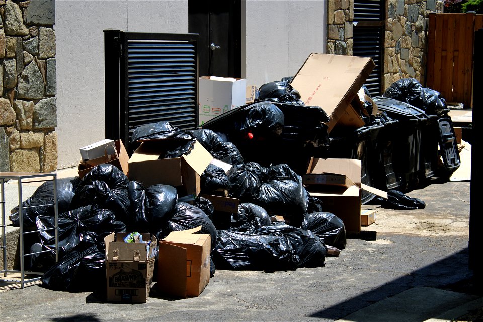 American Disposal trash pile