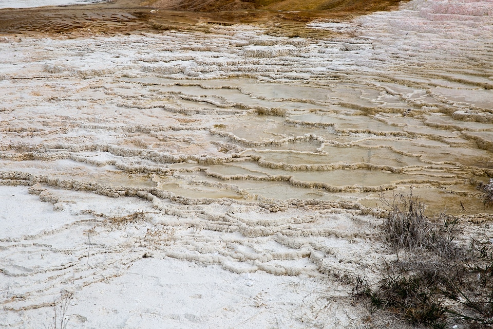 Colorful geyser in Yellowstone National Park