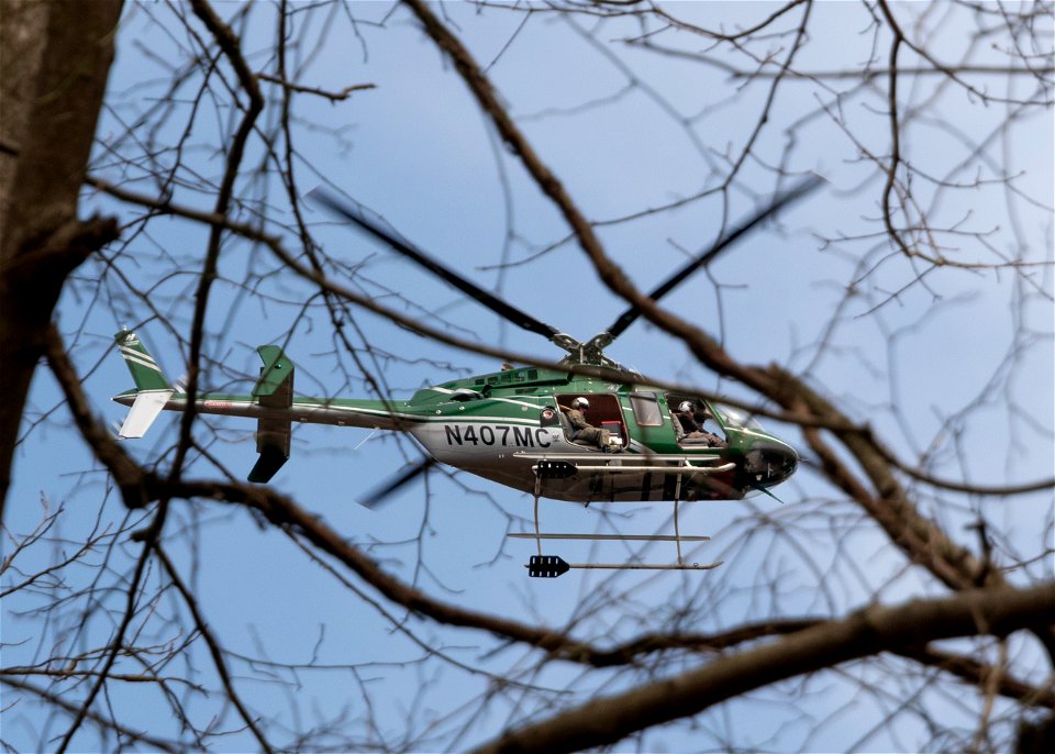 Helicopter Performing Aerial Ignitions
