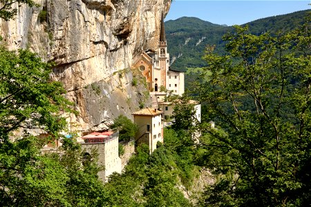 Santuario Madonna della Corona, Lake Garda, Italy photo