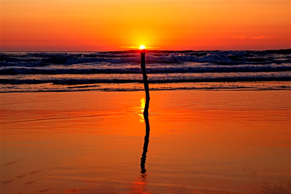 Por do sol na praia