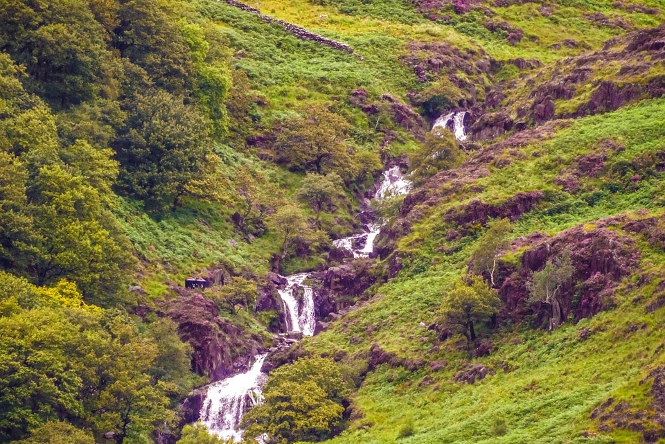 soft water of the stream in the natural park
