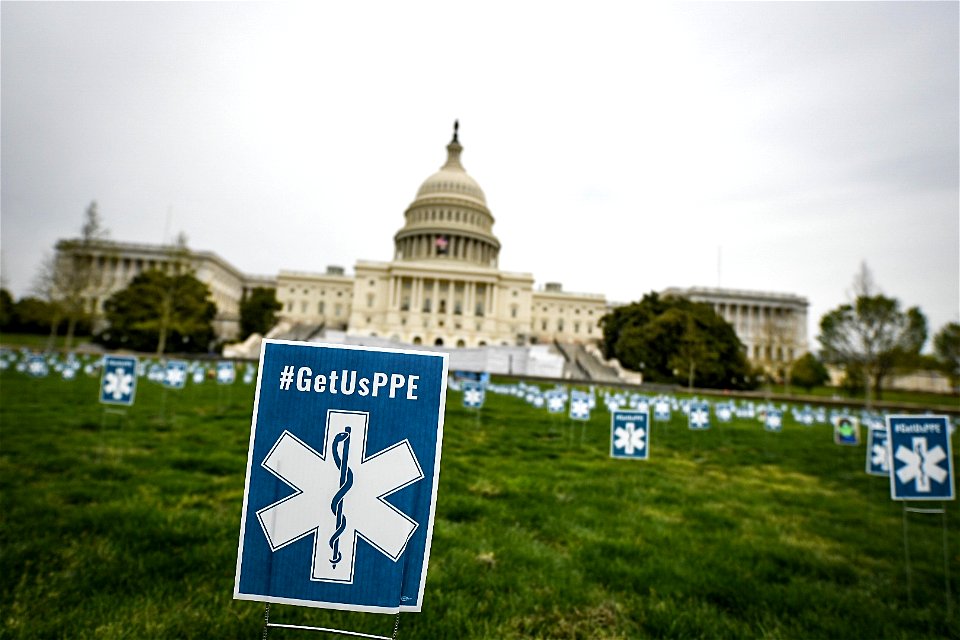 Silent protest at Capitol Building DC in April
