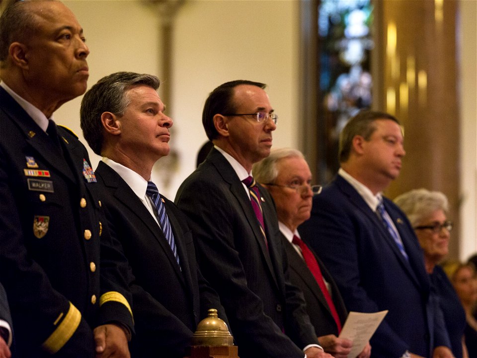 FBI Director Wray Attends Blue Mass