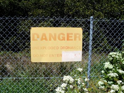RAN Armament Depot Newington - Warning Sign near Proof Yard