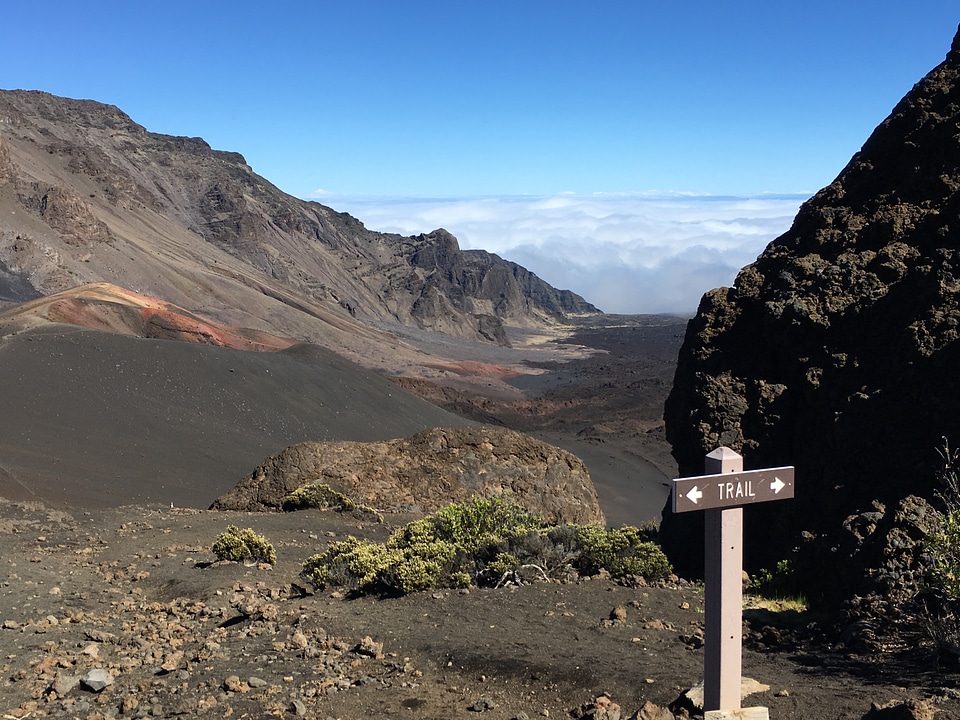 Trail in Haleakala National Park, Maui, Hawaii