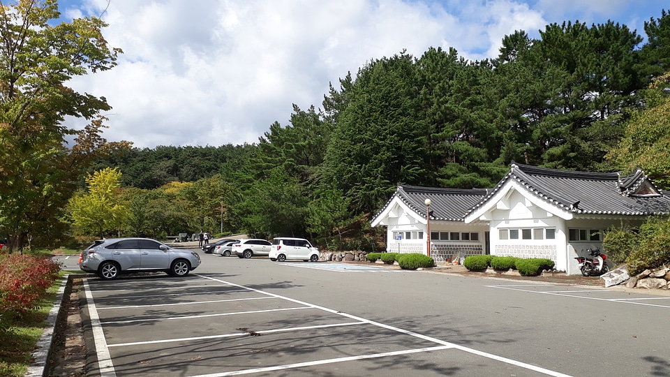Parking Lot Bulguksa temple in Gyeongju South Korea