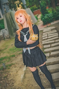 Japan anime cosplay girl portrait
