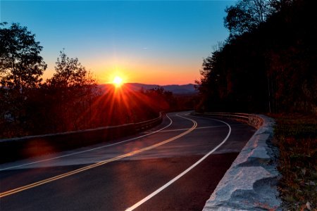 Sunset highway background. Original public domain image from Flickr photo