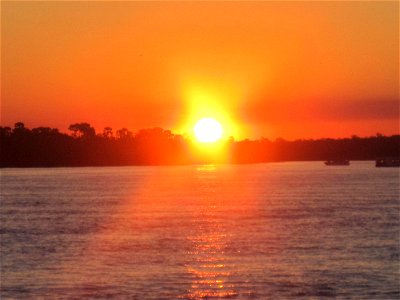 Sunset over the Zambezi River photo