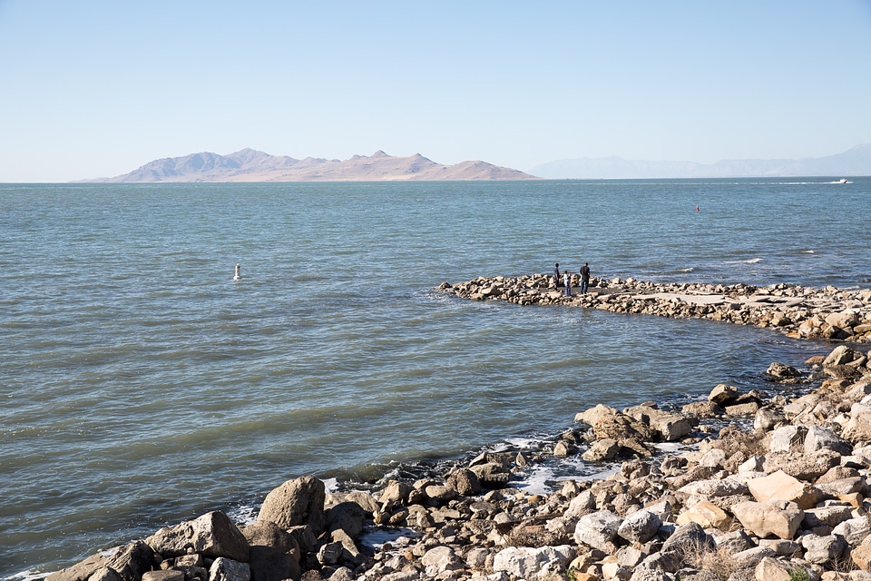 Antelope Island on the Great Salt Lake, Utah, USA