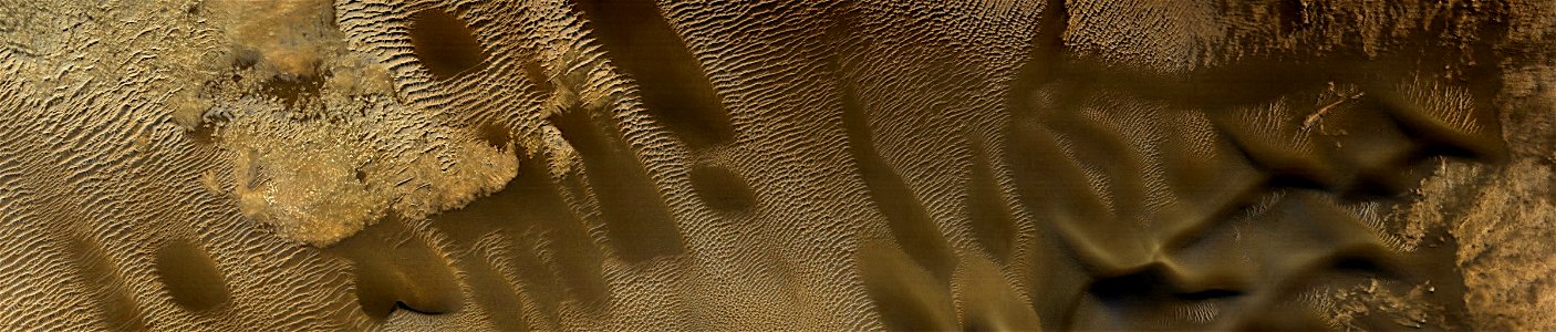 Mars - Intracrater Dune Change East of Proctor Crater photo