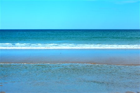Atlantic Ocean, Hampton Beach, New Hampshire, USA 2021 photo