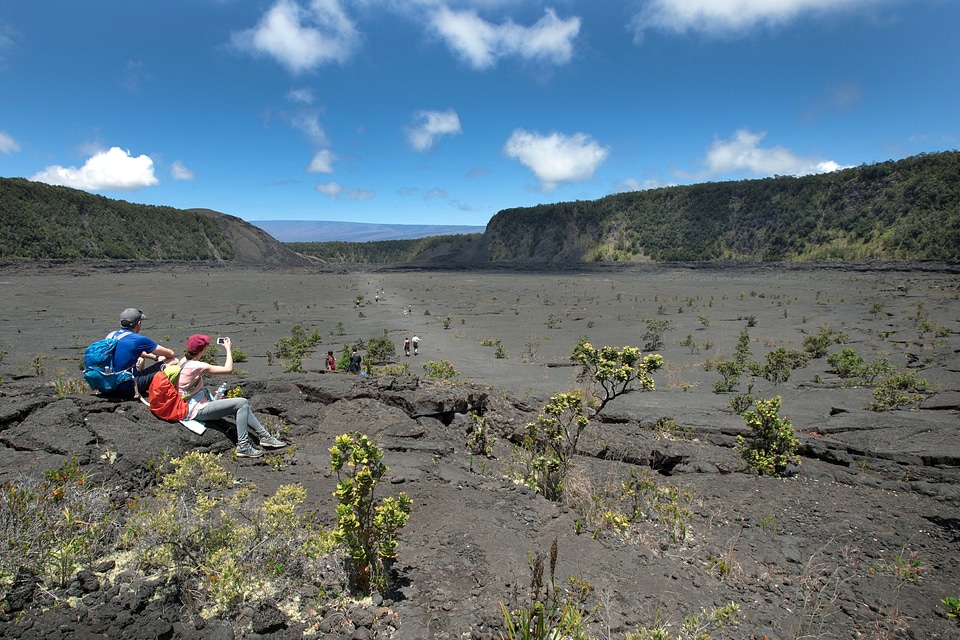 Hikers stop for a rest