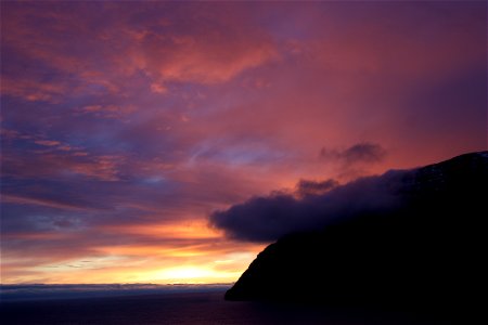 Sunset in Viðareiði, Faroe Islands
