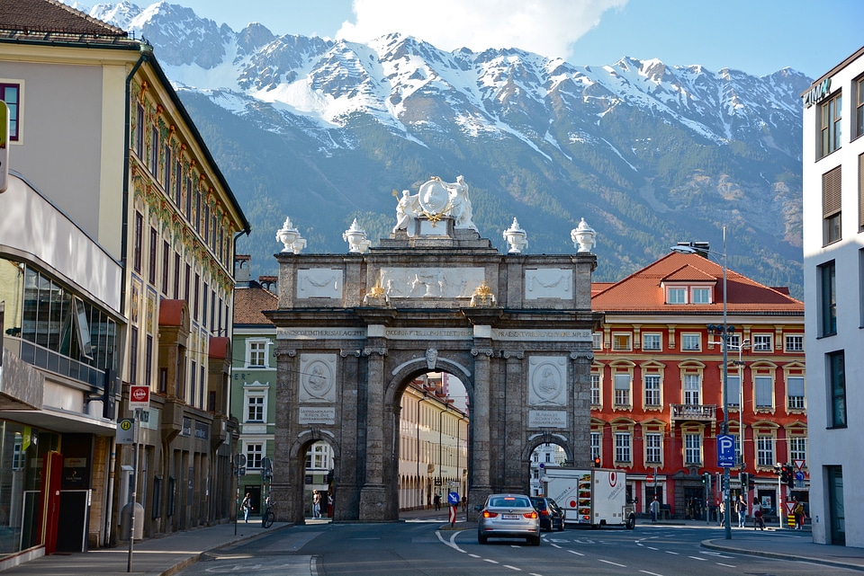 Evening scene in Innsbruck, Austria