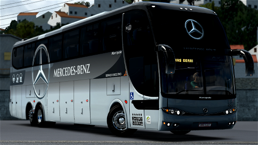 Ônibus Marcopolo Paradiso G6 1550 Skin Mercedes Benz ETS2 Euro Truck Simulator 2