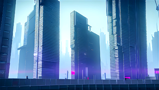 Bleak Cyberpunk Cityscape
