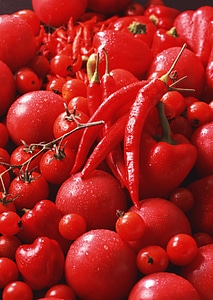 fresh red vegetables