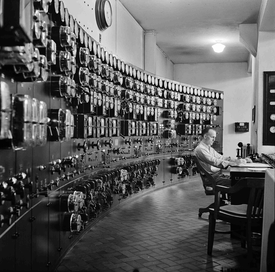 Control room at the waterworks