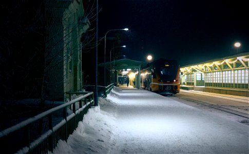 Train at the station photo