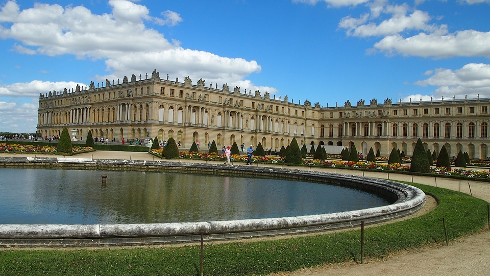 Beautiful garden in a Famous palace Versailles. photo