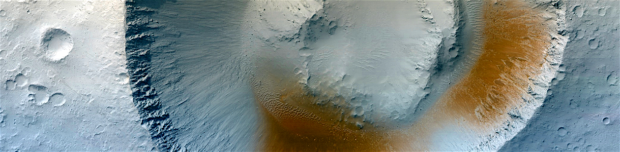 Mars - Odd Crater North of Cerberus Fossae photo